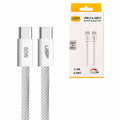 BoostUp Short White Braided USB-C Cable - 60W Fast Charge & Durable