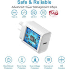 20W USB-C PD Fast Wall Charger - White | Quick & Safe Charging 