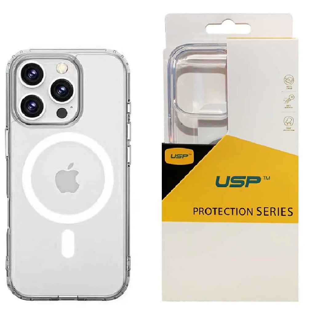 iPhone 16 Pro Clear Rock MagSafe Shockproof Case - Crystal Clear & Slim