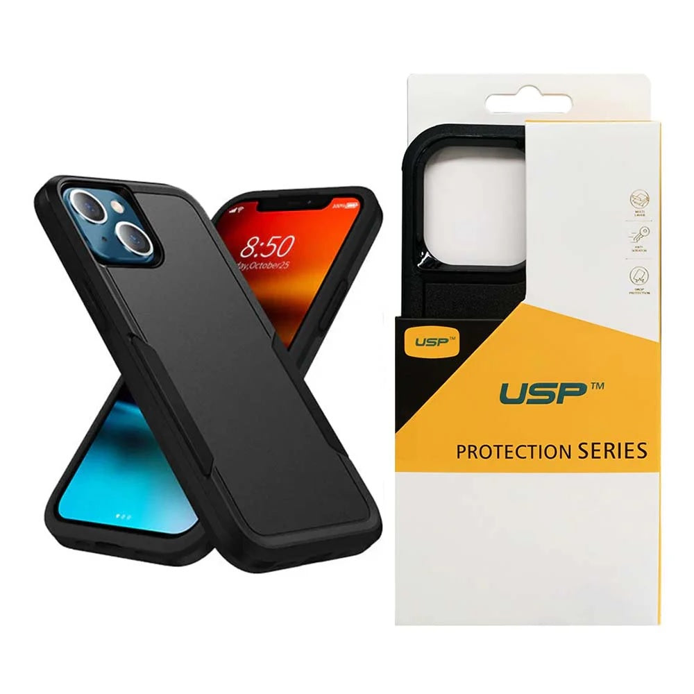 Rugged Armor Case for iPhone 17e / 16e (6.1) - Black, Sleek Drop Protection 