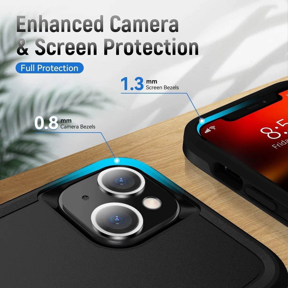 Rugged Armor Case for iPhone 17e / 16e (6.1) - Black, Sleek Drop Protection 