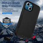 Rugged Armor Case for iPhone 17e / 16e (6.1) - Black, Sleek Drop Protection 