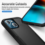 Rugged Armor Case for iPhone 17e / 16e (6.1) - Black, Sleek Drop Protection 