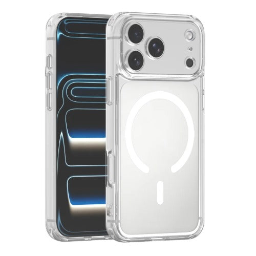 iPhone 17 Pro Max Clear Shockproof MagSafe Case - Slim & Protective 