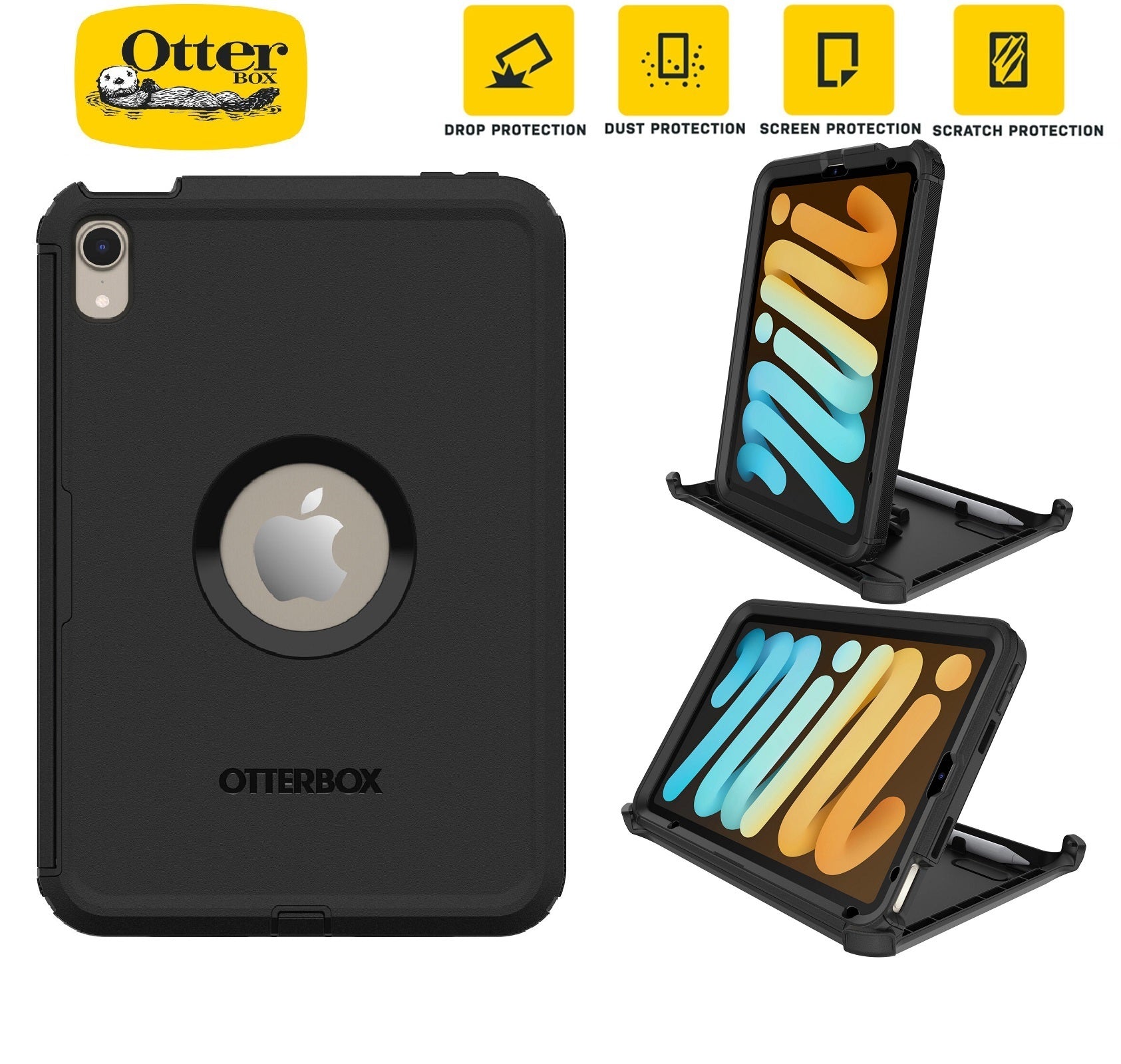 OtterBox Defender Case for iPad Mini 6th Gen (8.3) - Black Otterbox