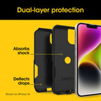 OtterBox Commuter Black Protective Case for iPhone 16e, 15, 14, 13 (6.1) Otterbox