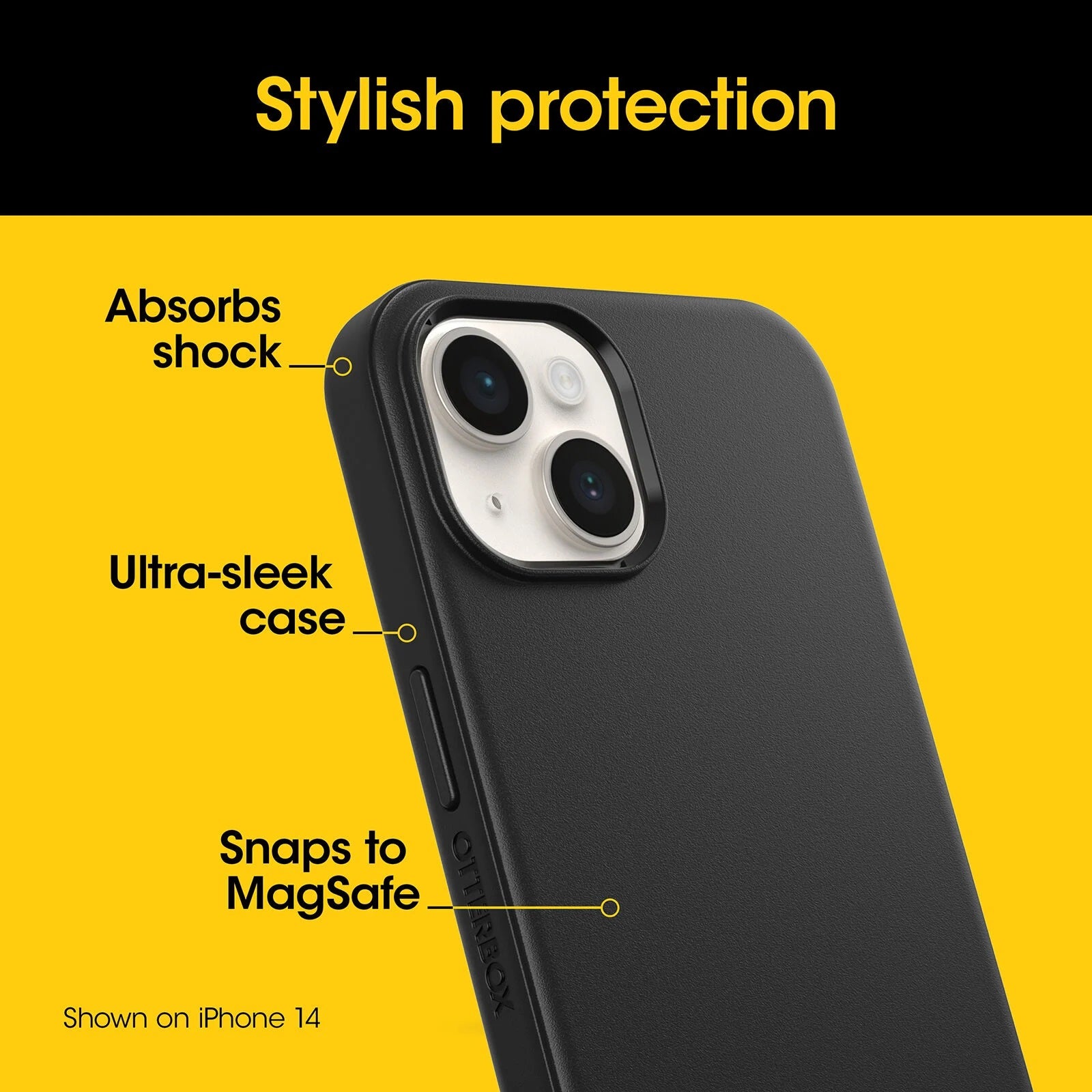 OtterBox Symmetry MagSafe Case for iPhone 16e/15/14/13 (6.1) Black Otterbox