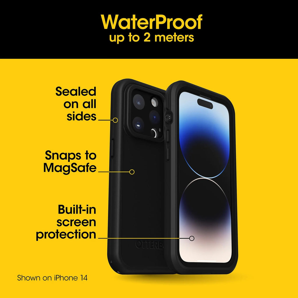 OtterBox Fre MagSafe iPhone 15 Pro Max Waterproof Case - Black Otterbox
