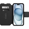 OtterBox Strada MagSafe iPhone 15 Plus Leather Folio Case - Black Otterbox