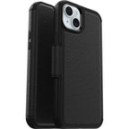 OtterBox Strada MagSafe iPhone 15 Plus Leather Folio Case - Black Otterbox