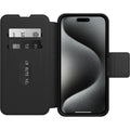 OtterBox Strada MagSafe iPhone 15 Pro Max Leather Folio Case - Black Otterbox