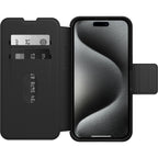 OtterBox Strada MagSafe iPhone 15 Pro Max Leather Folio Case - Black Otterbox