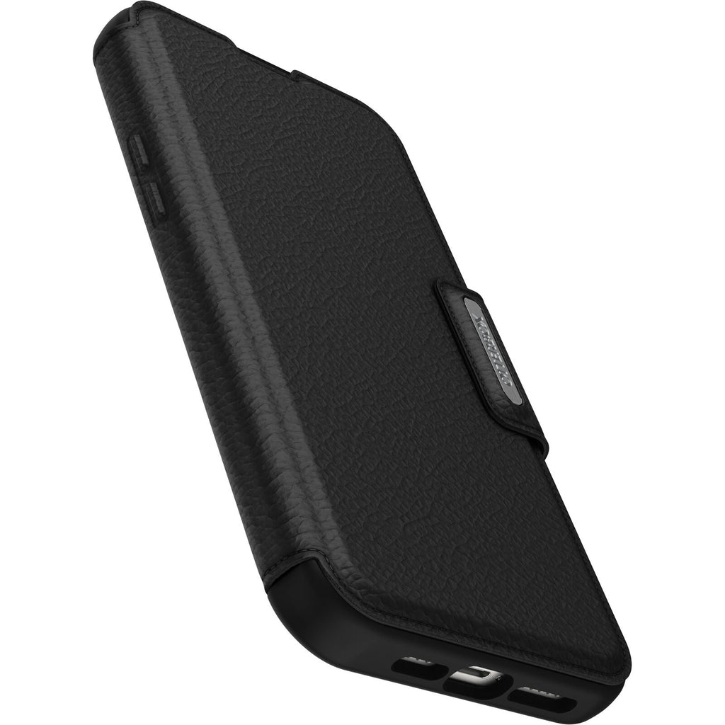 OtterBox Strada MagSafe iPhone 15 Pro Max Leather Folio Case - Black Otterbox