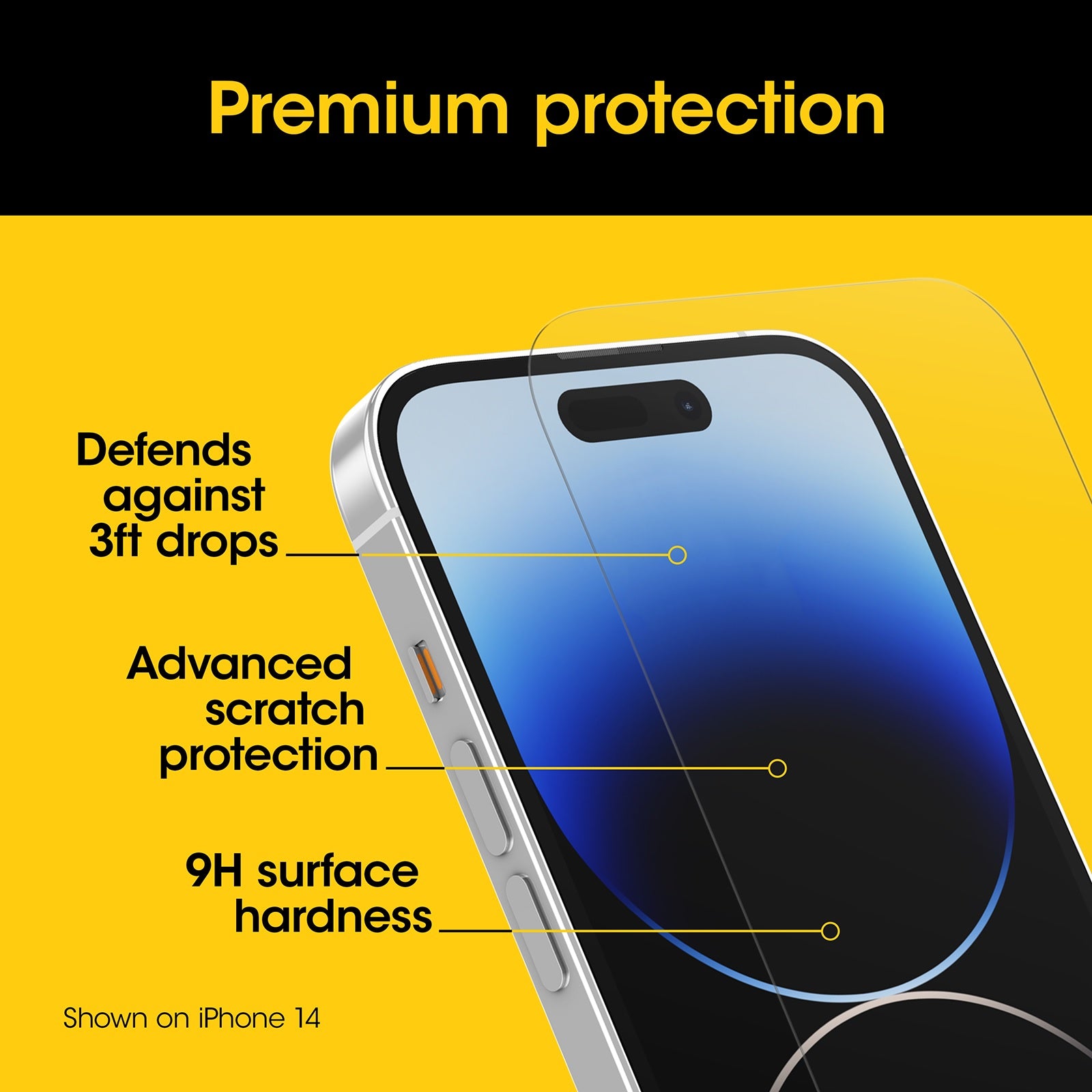 OtterBox iPhone 15 Pro Max Anti-Blue Light Antimicrobial Screen Protector Otterbox