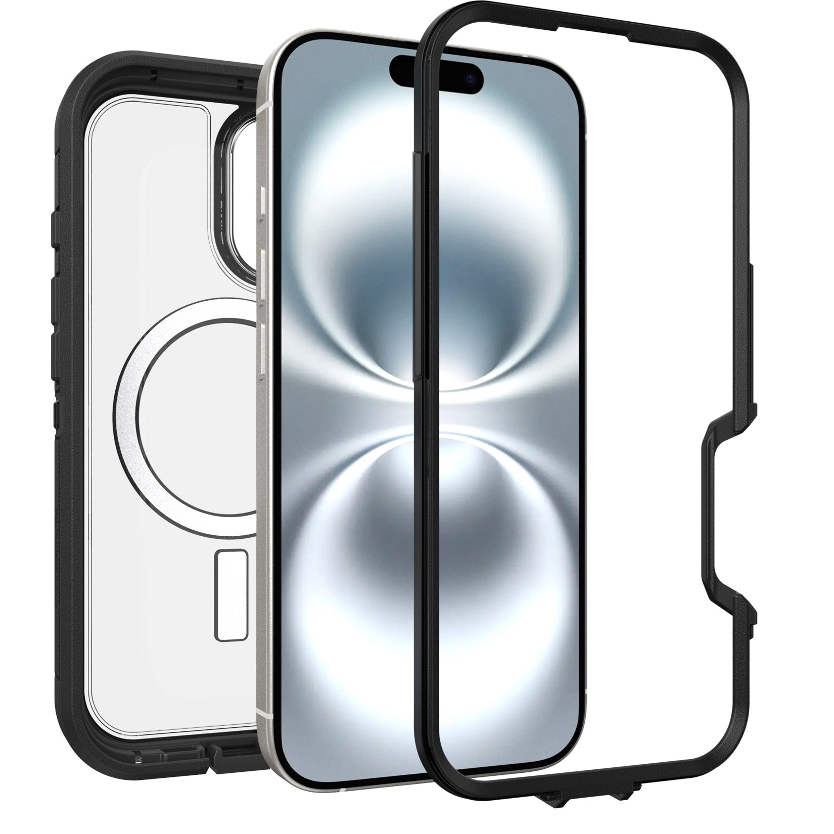 OtterBox Defender XT MagSafe iPhone 16 Case - Clear/Black Otterbox