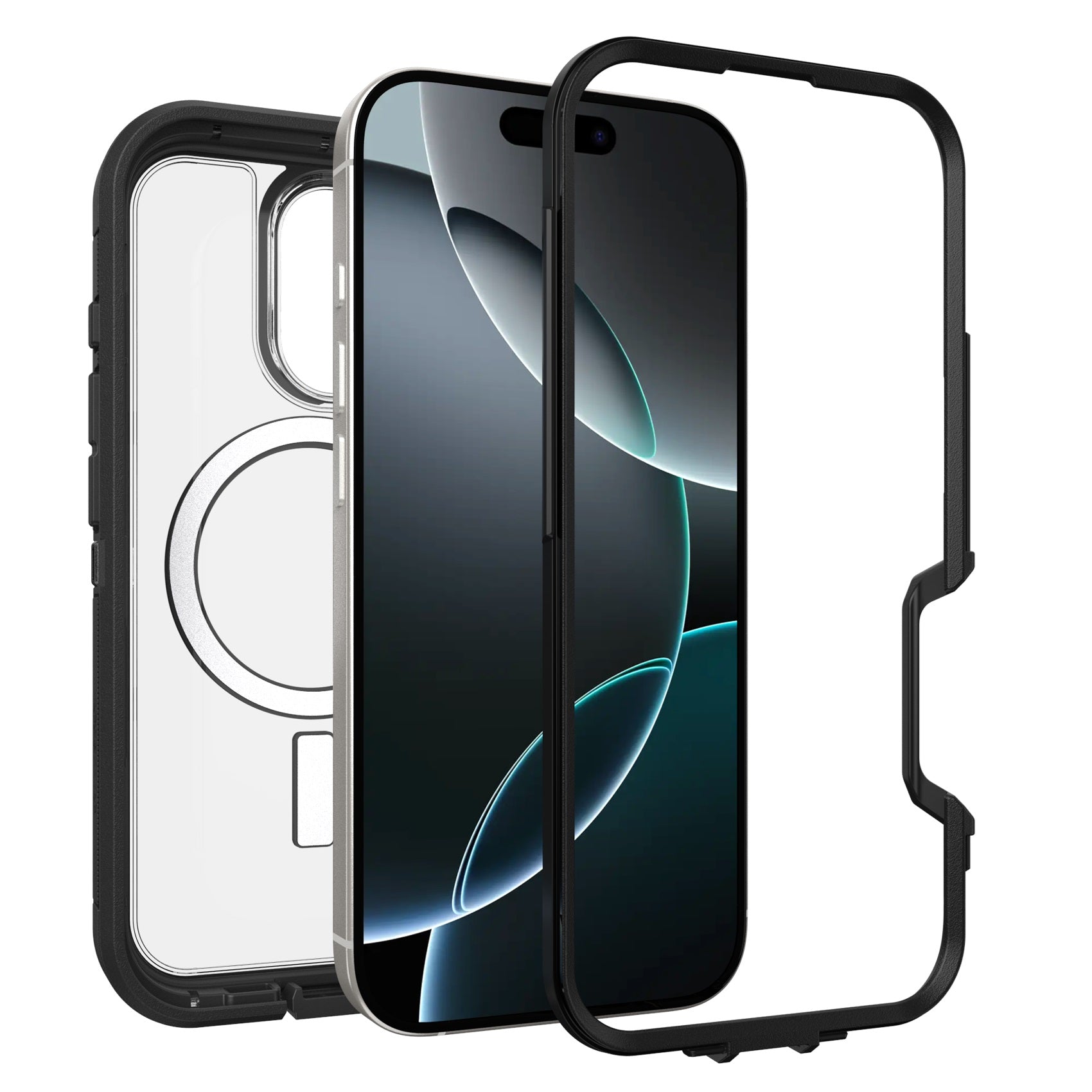 OtterBox Defender XT MagSafe iPhone 16 Pro Case - Clear/Black Tough Protection Otterbox