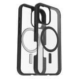 OtterBox React MagSafe iPhone 16 Plus Case - Clear/Black Protection