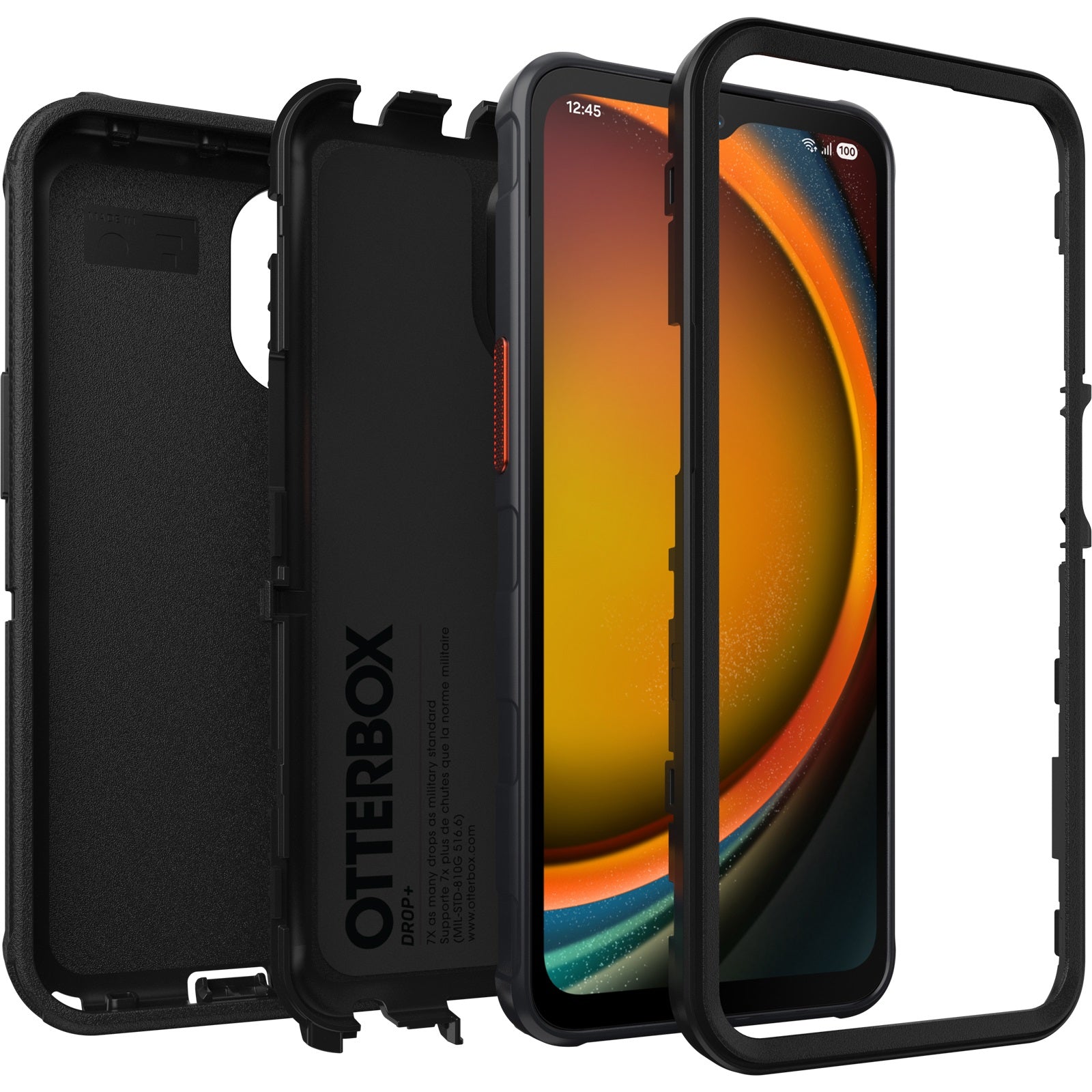 OtterBox Defender Case for Samsung Galaxy XCover7 Pro 5G - Black, Rugged 