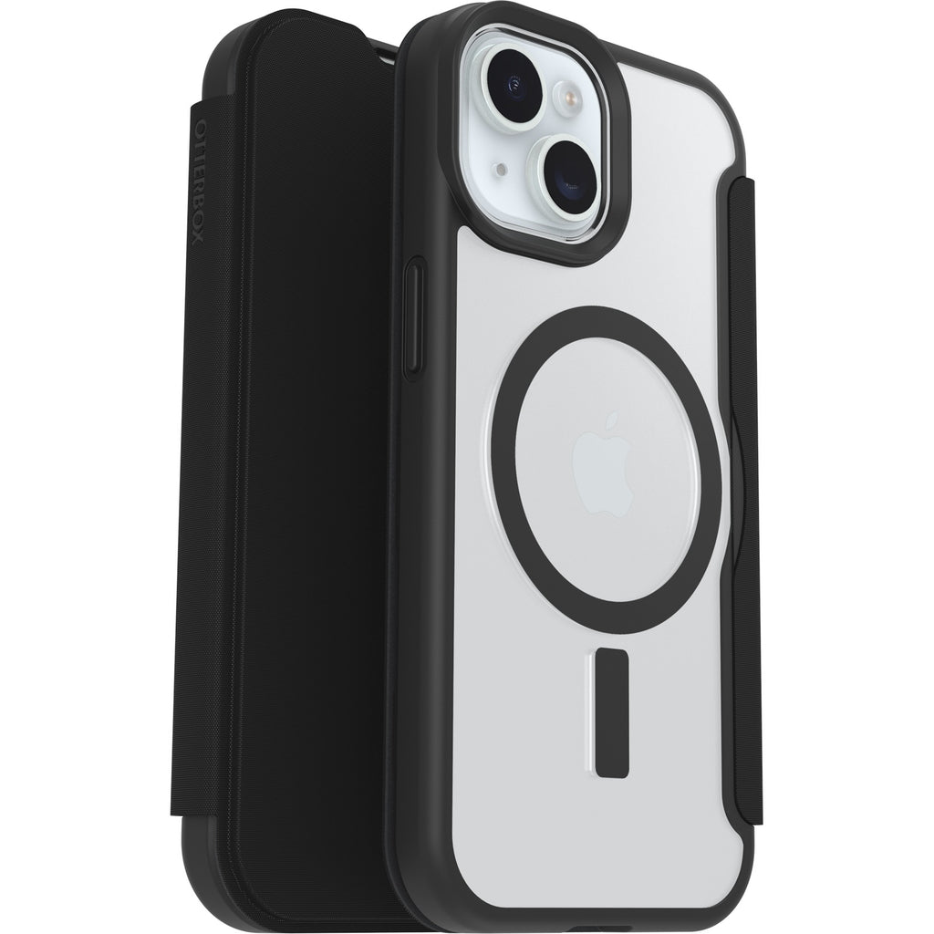 OtterBox React Folio MagSafe Case for iPhone 16e/15/14/13 (6.1) - Black Crystal Otterbox