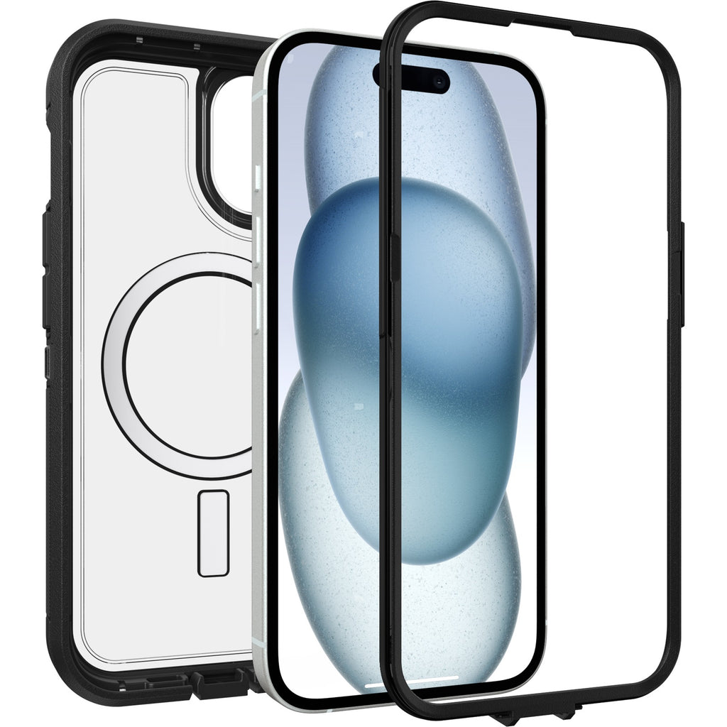 OtterBox Defender XT Clear MagSafe iPhone 16e/15/14/13 Case (Clear/Black) Otterbox