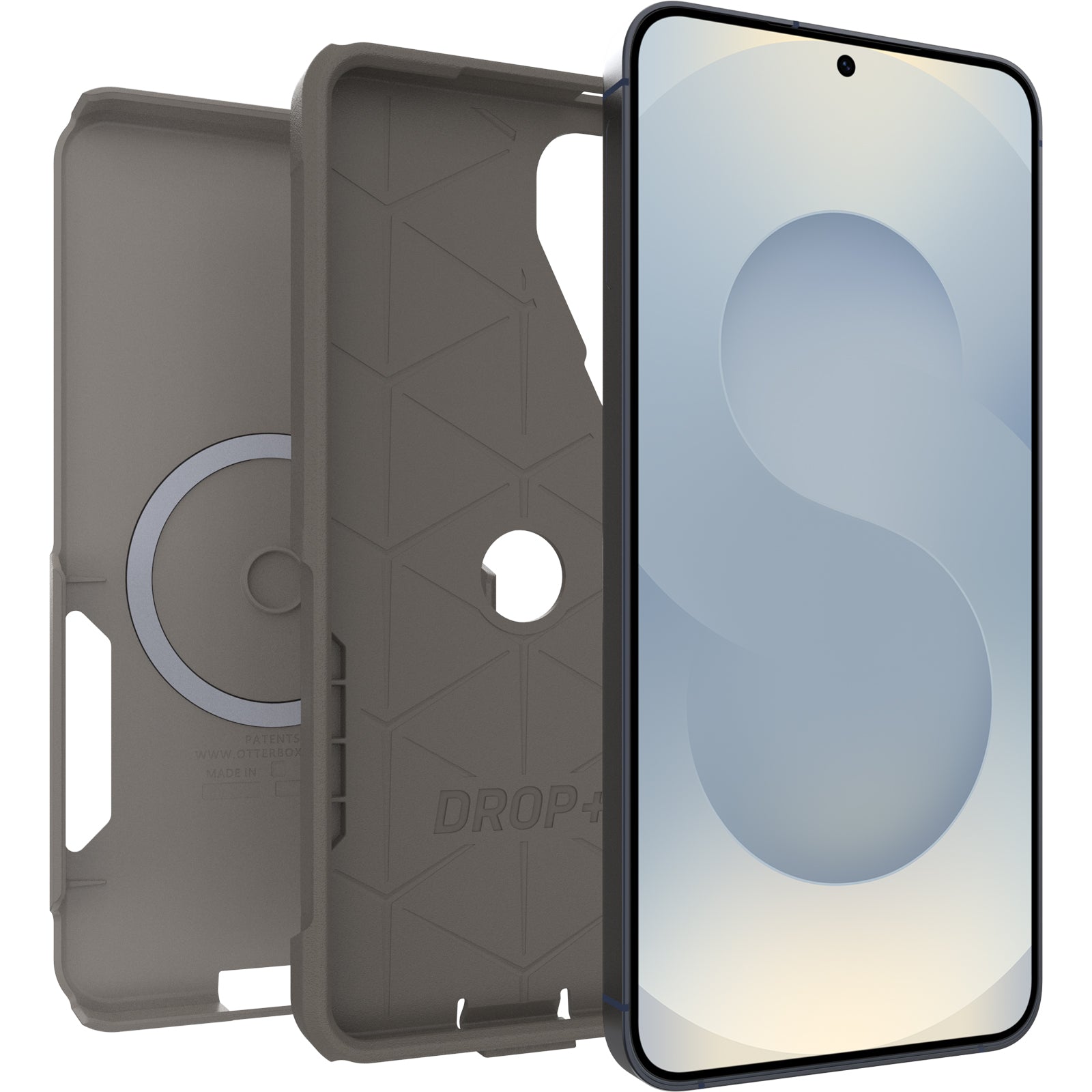 OtterBox Commuter S26+ 5G Case - Magnetic, Drop Protection, Light Grey 