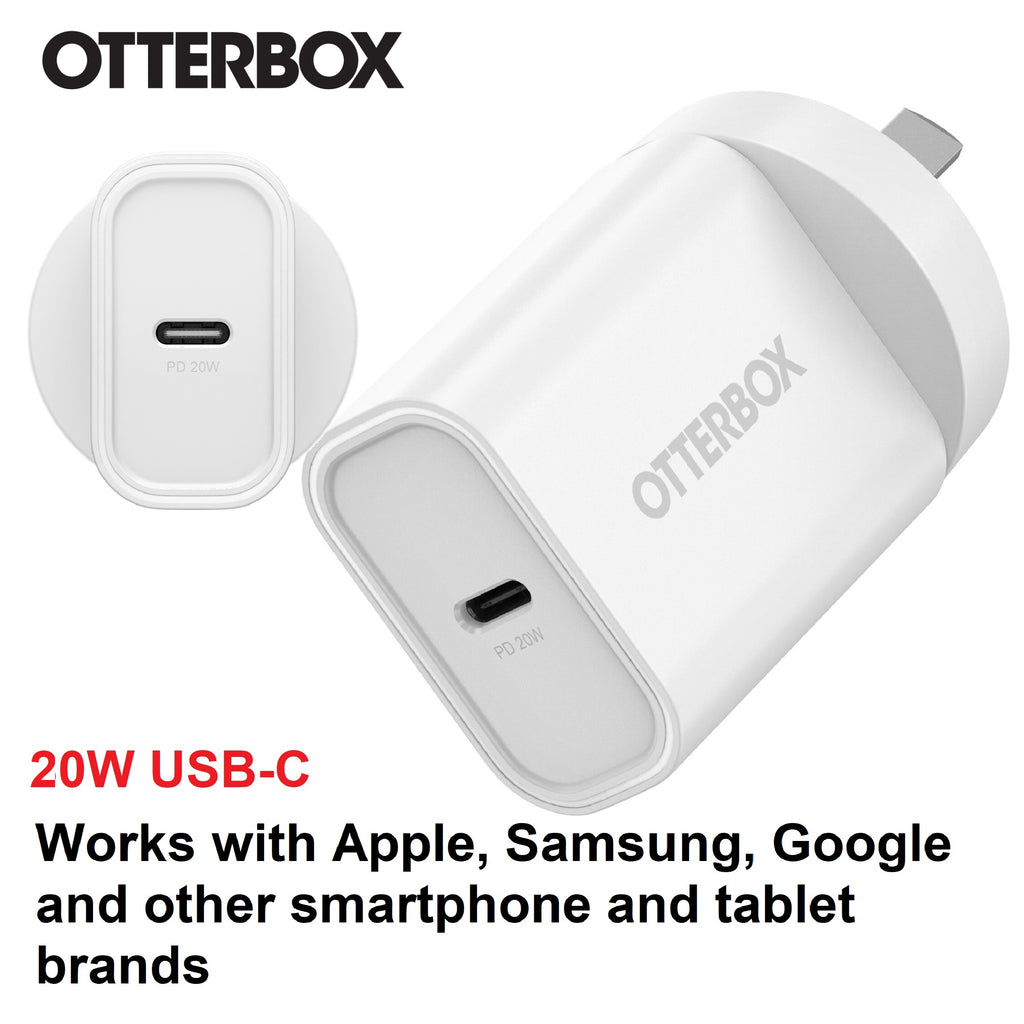 OtterBox 20W USB-C Fast Charger - White | Safe & Durable Otterbox