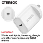 OtterBox 20W USB-C PD Fast Wall Charger - White | Best for Apple 
