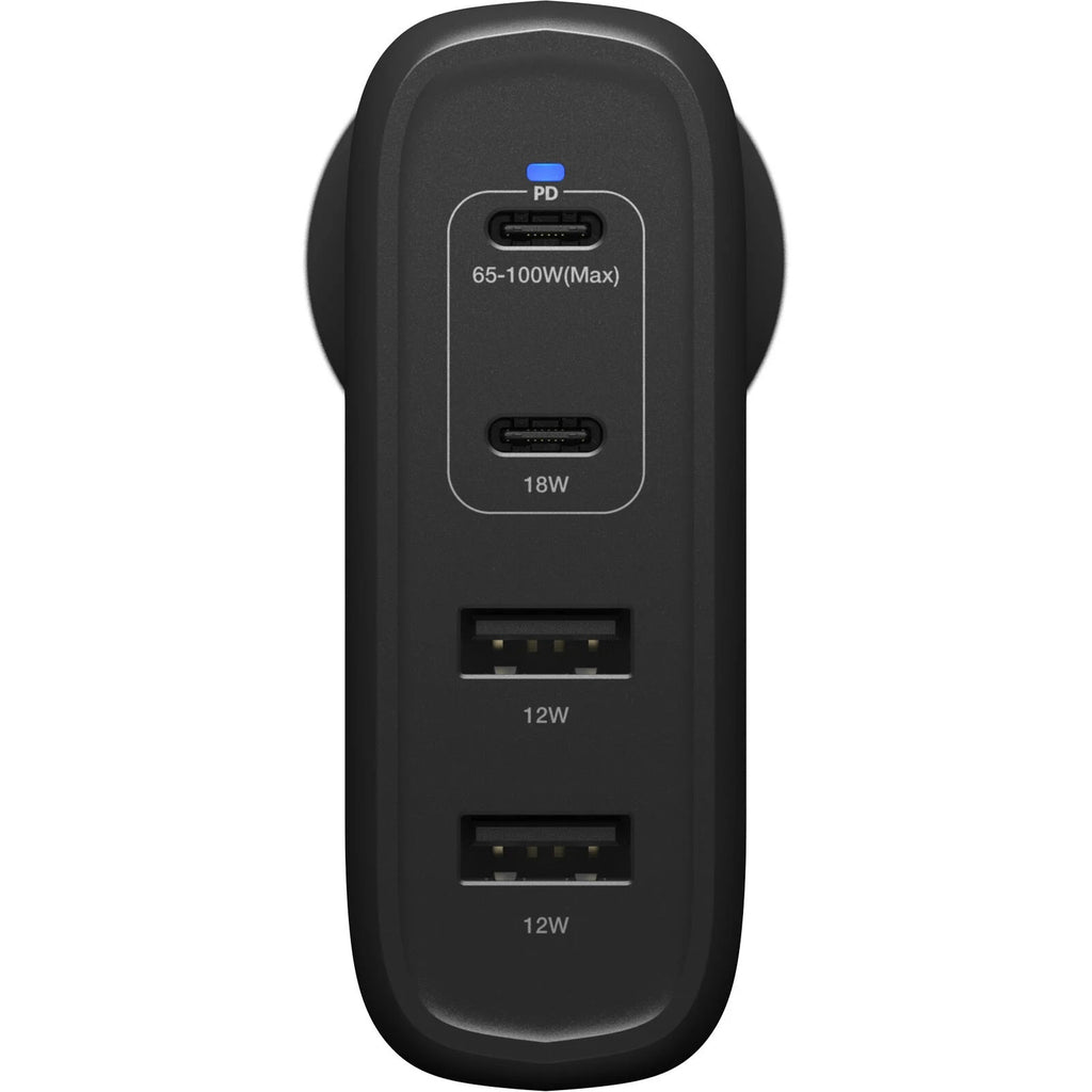 OtterBox 100W 4-Port USB-C GaN Fast Wall Charger - Black Otterbox