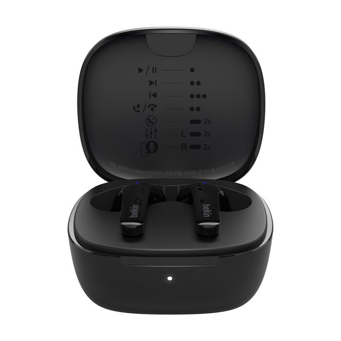 Belkin SoundForm Motion 2 True Wireless Earbuds - Black | 33H Playtime Belkin
