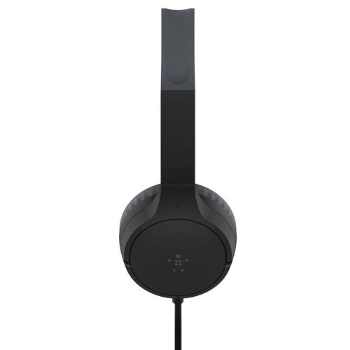 Belkin SoundForm Mini Kids Wired Headphones | Safe 85dB Volume | Black 