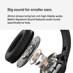 Belkin SoundForm Inspire Wireless Kids Headphones | Safe 85dB Black Belkin