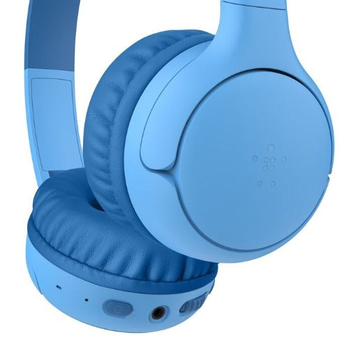 Belkin SoundForm Mini2 Wireless Kids Headphones - Blue | 55 Hr Battery, Safe 85dB 