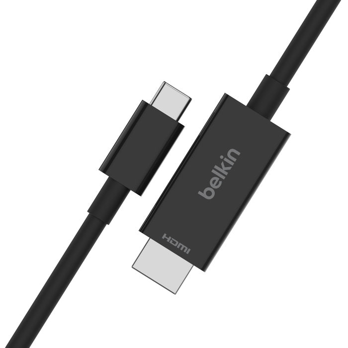 Belkin USB-C to HDMI Cable (2M) - Black, 8K 60Hz & 4K 120Hz 