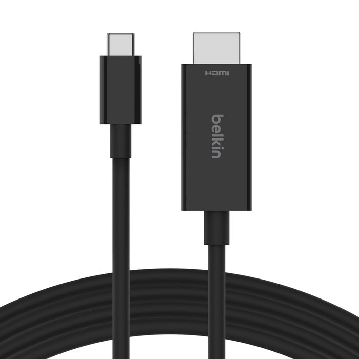 Belkin USB-C to HDMI Cable (2M) - Black, 8K 60Hz & 4K 120Hz 