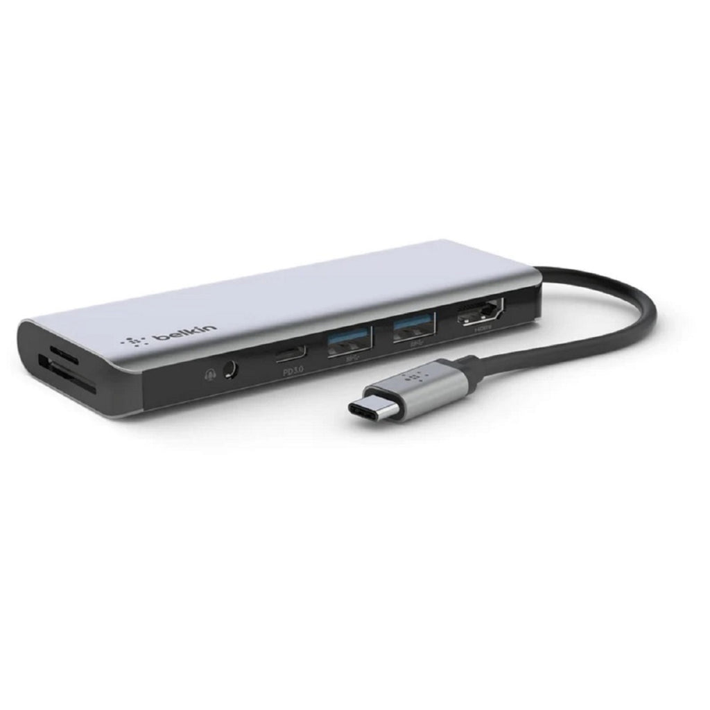 Belkin USB-C 7-in-1 Multiport Hub Adapter - 4K HDMI, 100W PD (Space Grey) Belkin