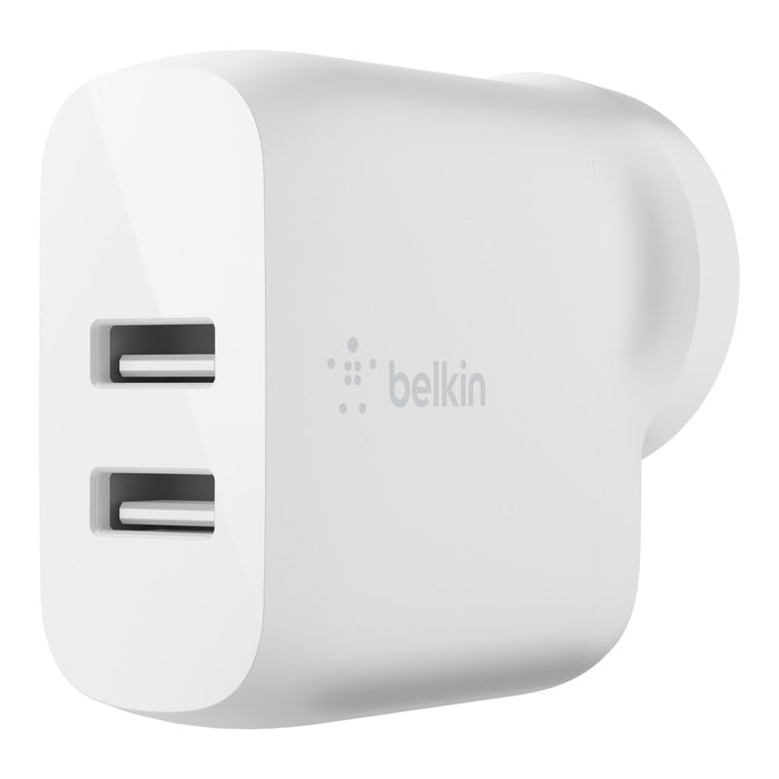 Belkin BoostCharge Dual USB-A Wall Charger 24W - White Belkin
