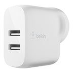 Belkin BoostCharge Dual USB-A Wall Charger 24W - White Belkin