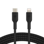 Belkin BoostCharge Braided Lightning to USB-C Cable 2M Black - MFi Fast Charge Belkin