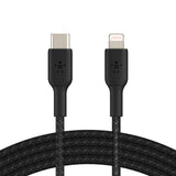 Belkin BoostCharge Braided Lightning to USB-C Cable 2M Black - MFi Fast Charge