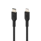 Belkin BoostCharge Braided Lightning to USB-C Cable 2M Black - MFi Fast Charge Belkin