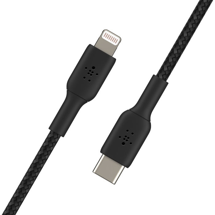 Belkin BoostCharge Braided Lightning to USB-C Cable 2M Black - MFi Fast Charge Belkin