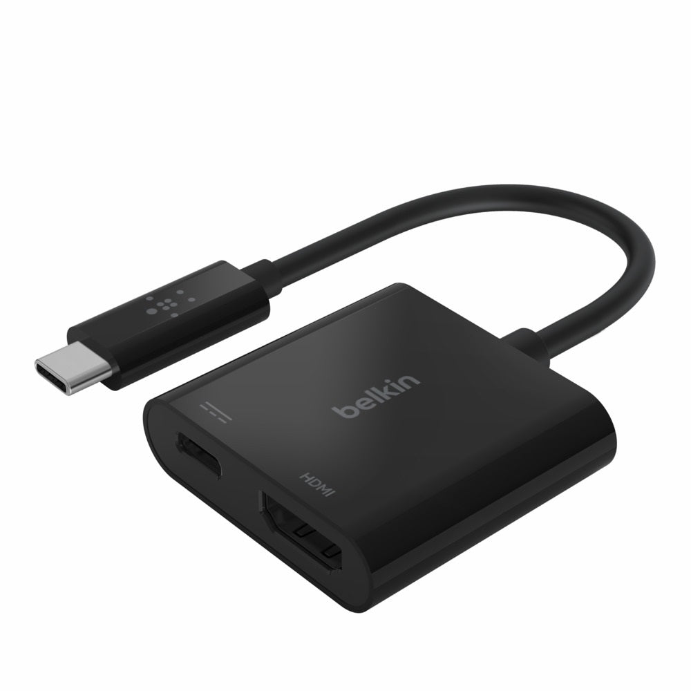 Belkin USB-C to HDMI & Charge Adapter - 4K Video, 60W, Black Belkin