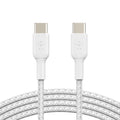 Belkin BoostCharge Braided USB-C to USB-C Cable 1M - White (60W) Belkin