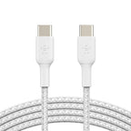 Belkin BoostCharge Braided USB-C to USB-C Cable 1M - White (60W) Belkin
