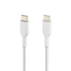Belkin BoostCharge Braided USB-C to USB-C Cable 1M - White (60W) Belkin