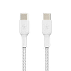 Belkin BoostCharge Braided USB-C to USB-C Cable 1M - White (60W) Belkin