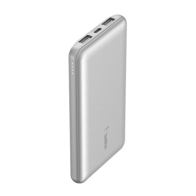 Belkin BoostCharge 10K mAh Triple-Port Power Bank with USB-C Cable - Silver Belkin