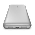 Belkin BoostCharge 10K mAh Triple-Port Power Bank with USB-C Cable - Silver Belkin