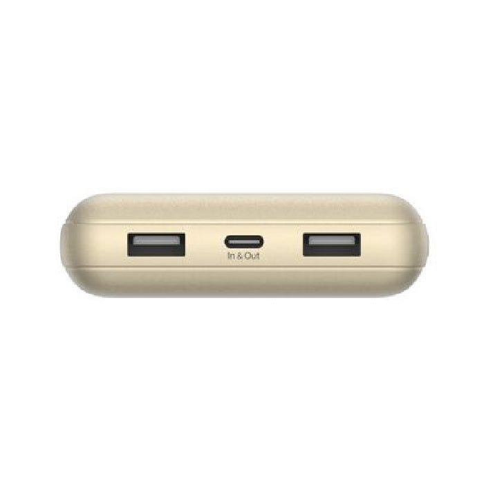 Belkin BoostCharge 20000mAh Triple-Port Power Bank with USB-C - Gold Belkin