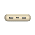 Belkin BoostCharge 20000mAh Triple-Port Power Bank with USB-C - Gold Belkin